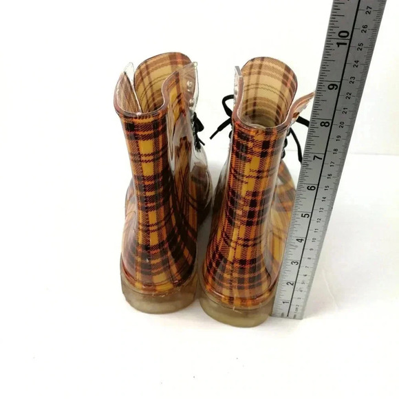 Henry Ferrera Womans Rain Rubber Boots Tartan Sz 10 Womans New York 💙 - Picture 6 of 7